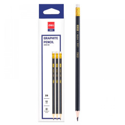 Deli - Graphite Pencil HB W/Eraser 12Pc Blue